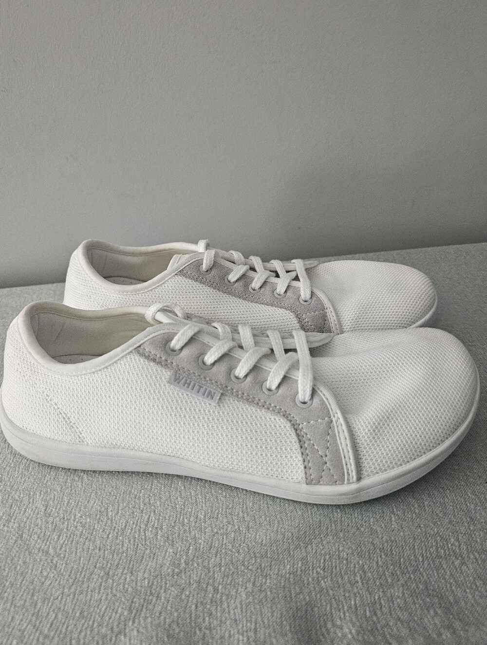 WHITIN Womens White Minimalist Barefoot Shoes, Sneakers